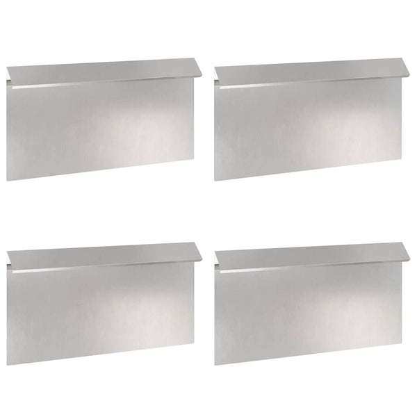 Schneckenzaun 4er Set Edelstahl Silber 50cm