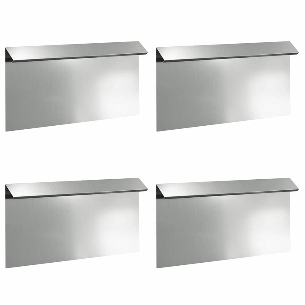 Schneckenzaun 4er Set Silber Verzinkt