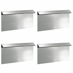 Schneckenzaun 4er Set Silber Verzinkt