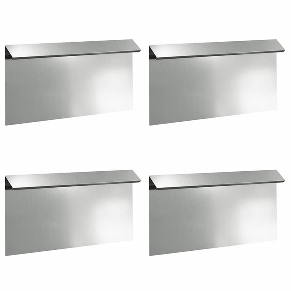 Schneckenzaun 4er Set Silber Verzinkt