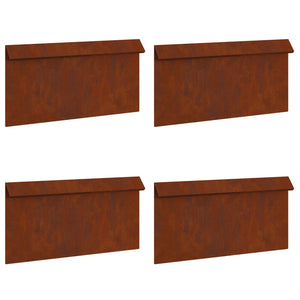 Schneckenzaun 4er Set Rostoptik