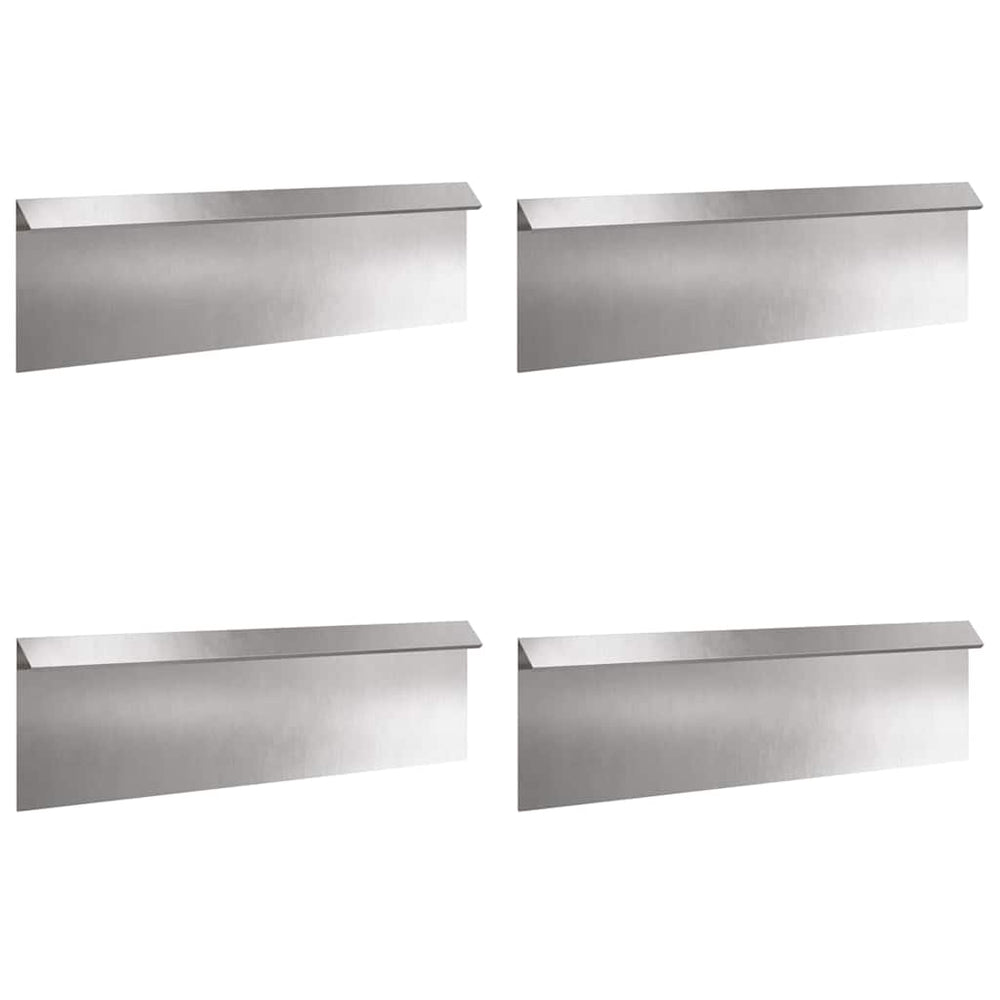 Schneckenzaun Silber 4er Set Edelstahl