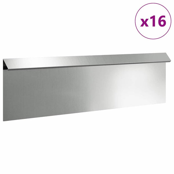 Schneckenzaun Silber 16 Stk. 100x3,5x25 cm