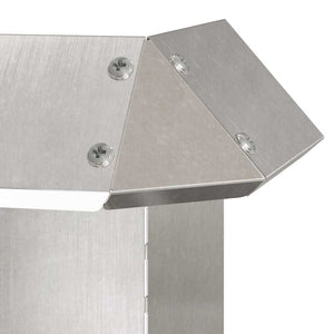 Edelstahl Schneckenzaun Silber 25cm