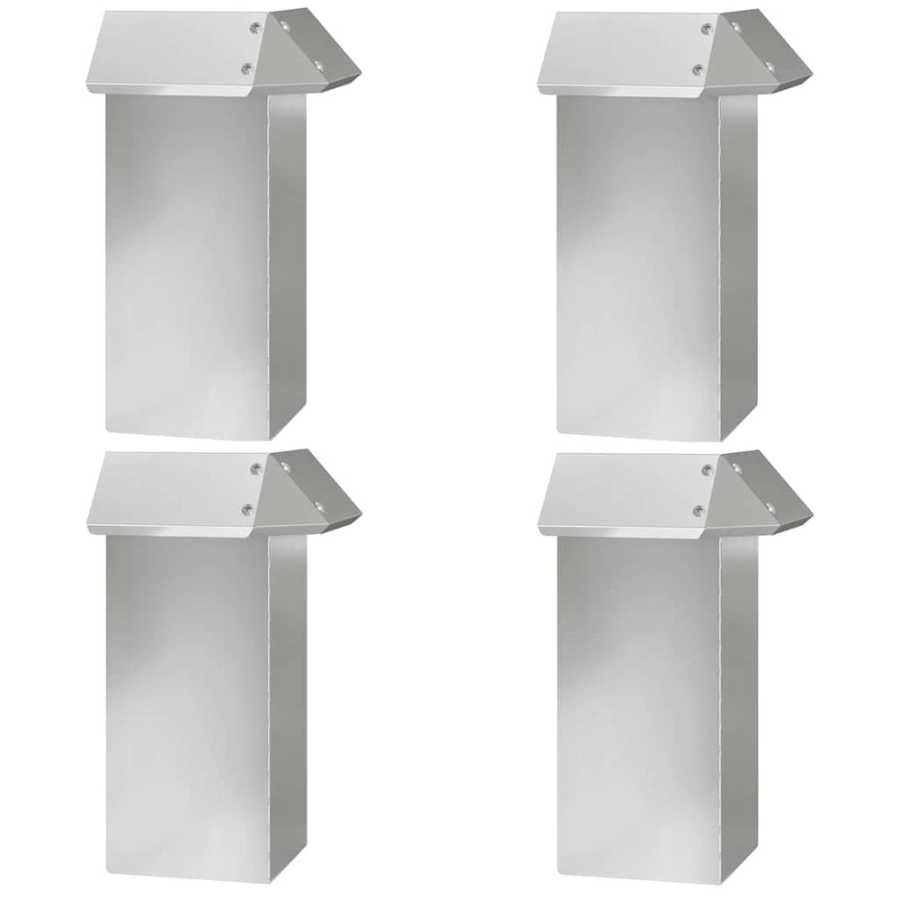 Schneckenzaun 4er Set Silber