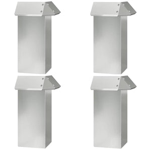 Schneckenzaun 4er Set Silber