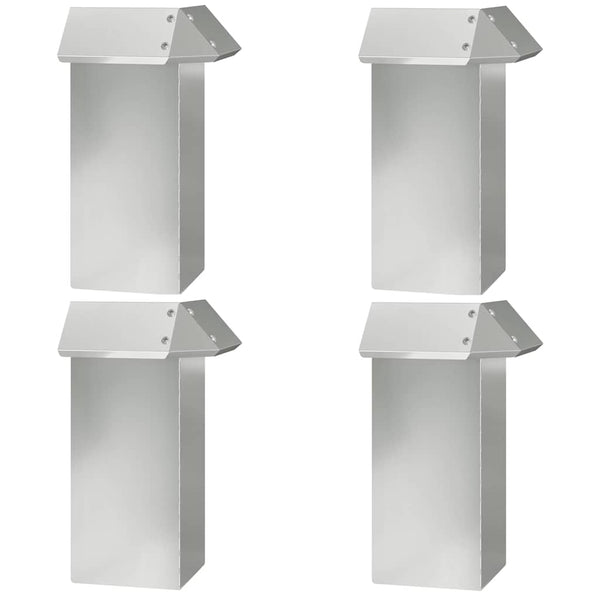 Schneckenzaun 4er Set Silber