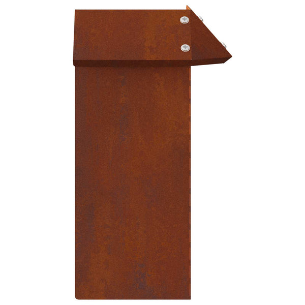 Rostiger Schneckenzaun 4er Set