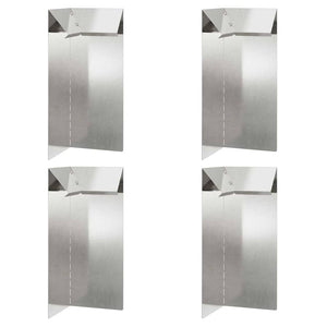 Schneckenzaun Silber 4er Set Edelstahl