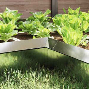 Schneckenzaun Silber 4er Set, 10x10x25cm