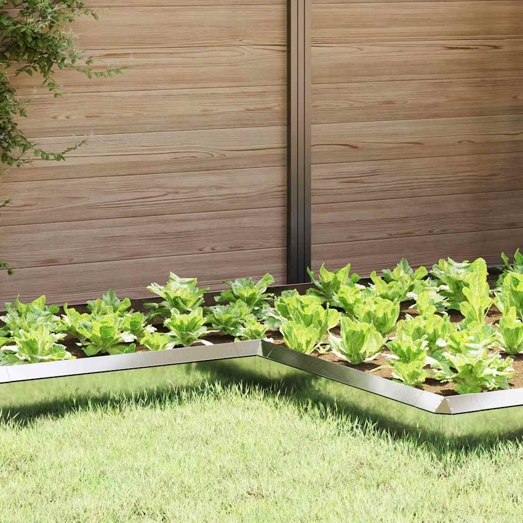 Schneckenzaun Silber 4er Set, 10x10x25cm