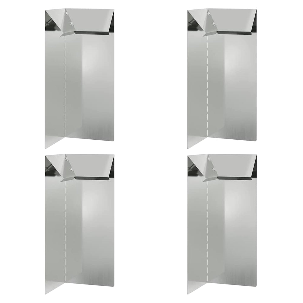 Schneckenzaun Silber 4er Set, 10x10x25cm