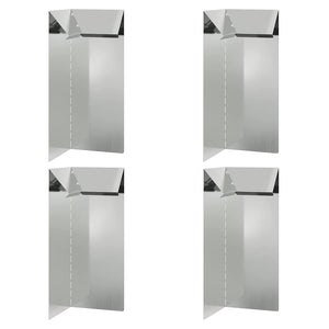 Schneckenzaun Silber 4er Set, 10x10x25cm