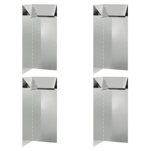 Schneckenzaun Silber 4er Set, 10x10x25cm