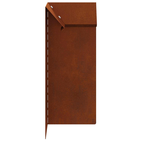 Rostiger Schneckenzaun aus Stahl, 25cm