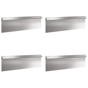 Schneckenzaun Silber Edelstahl 8 Stk