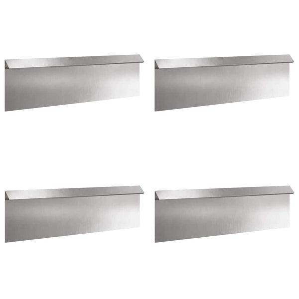 Schneckenzaun Silber Edelstahl 8 Stk