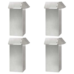 Schneckenzaun Silber Edelstahl 8 Stk