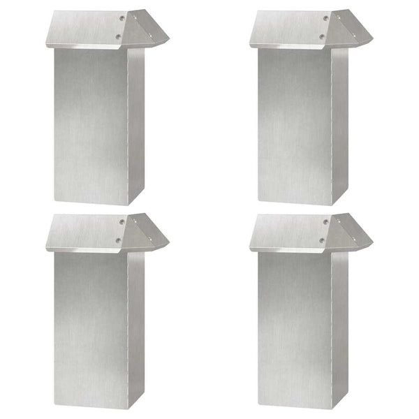 Schneckenzaun Silber Edelstahl 8 Stk