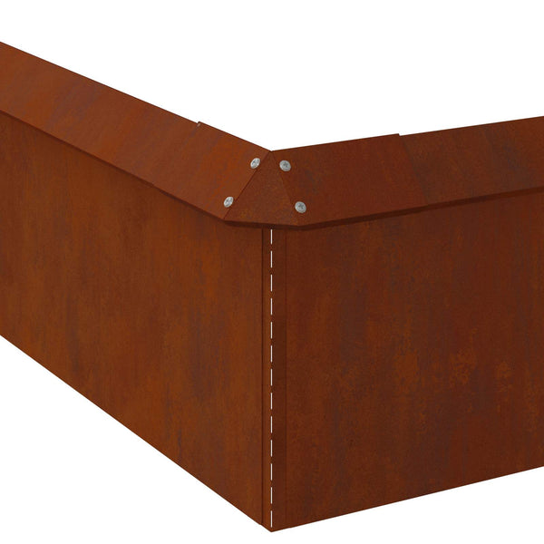 Schneckenzaun 8-teilig, wetterfest, rostig