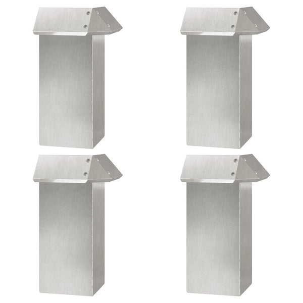 Schneckenzaun Silber Edelstahl 12 Stk.