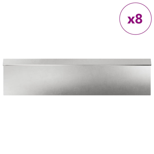 Schneckenzaun Silber Edelstahl 12 Stk.