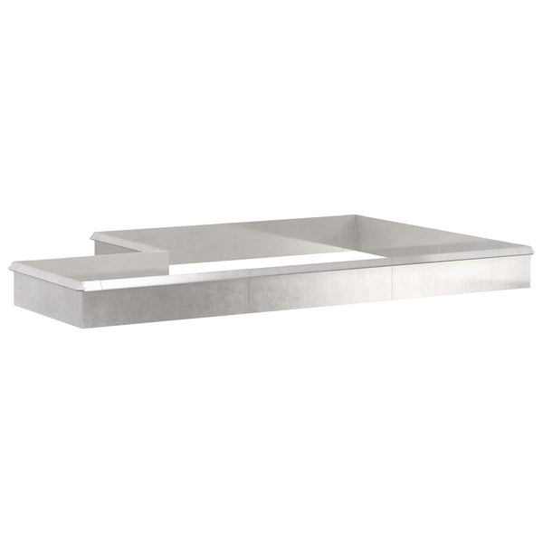 Schneckenzaun Silber Edelstahl 16 Stk