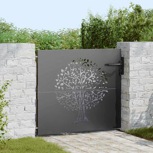 Schwarzes Gartentor 85x100 cm Stahl