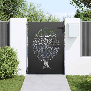 Schwarzes Gartentor 85x125 cm Stahl