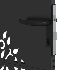 Gartentor Schwarz 85x150 cm Stahl