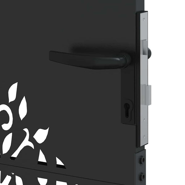 Gartentor Schwarz 85x150 cm Stahl