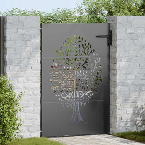 Gartentor Schwarz 85x150 cm Stahl