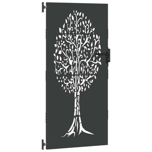 Schwarzes Gartentor 85x200 cm Stahl