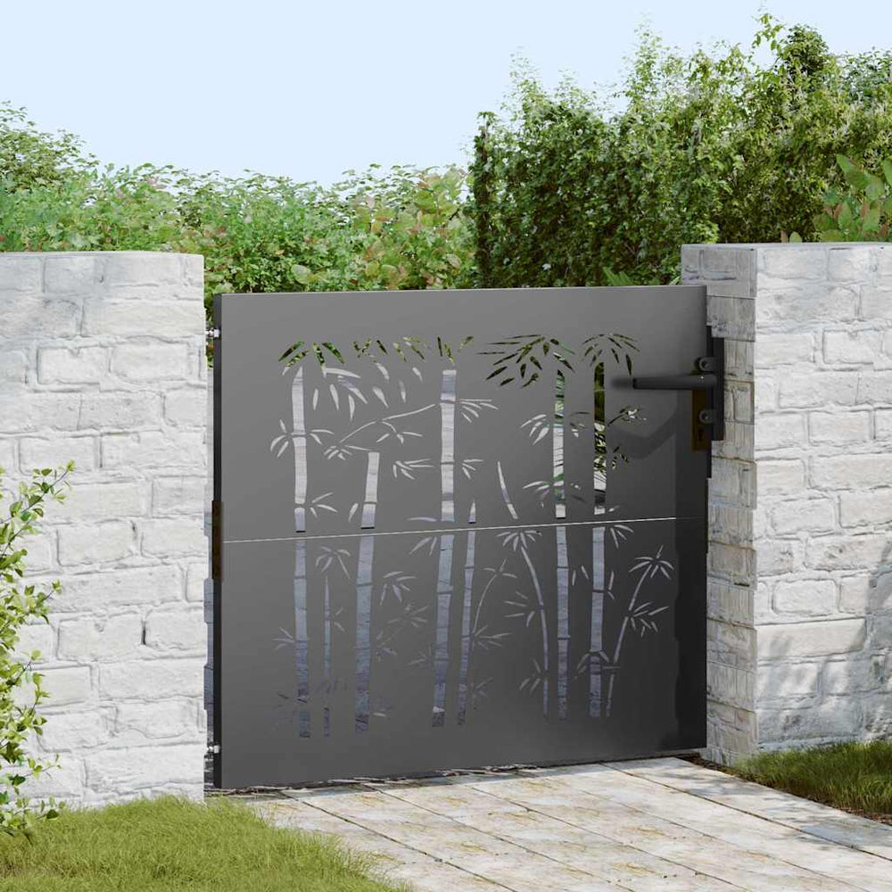Schwarzes Gartentor 85x175cm Stahl