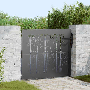 Schwarzes Gartentor 85x175cm Stahl