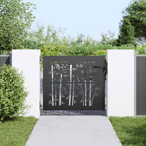 Schwarzes Gartentor 85x175cm Stahl
