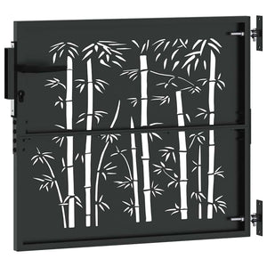 Schwarzes Gartentor 85x175cm Stahl