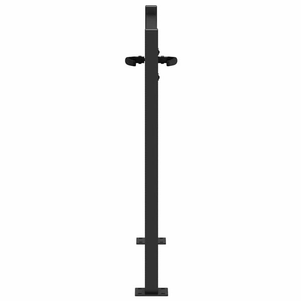 Schwarzes Gartentor, 110x105 cm, pulverbeschichteter Stahl