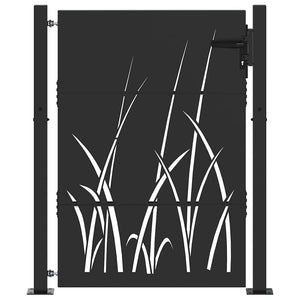 Schwarzes Gartentor 110 x 130 cm