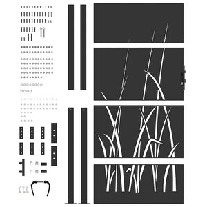 Schwarzes Gartentor 110x180cm aus Stahl