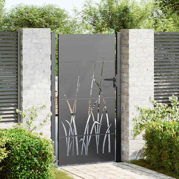 Schwarzes Gartentor 110x180cm aus Stahl