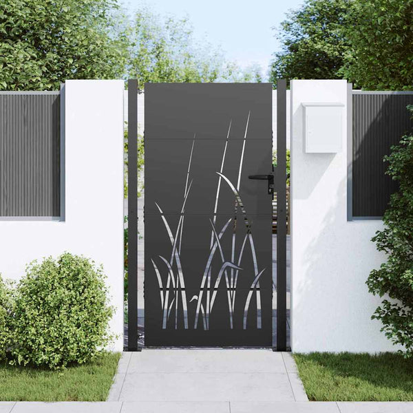 Schwarzes Gartentor 110x180cm aus Stahl