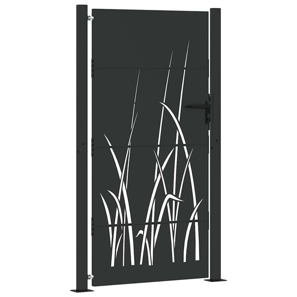 Schwarzes Gartentor 110x180cm aus Stahl