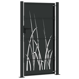 Schwarzes Gartentor 110x180cm aus Stahl