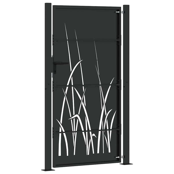 Schwarzes Gartentor 110x180cm aus Stahl
