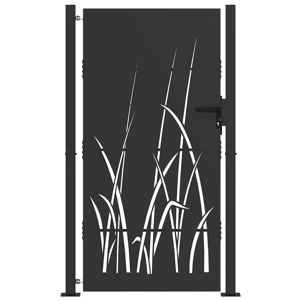Schwarzes Gartentor 110x180cm aus Stahl