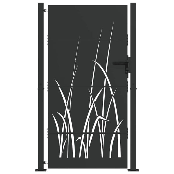 Schwarzes Gartentor 110x180cm aus Stahl