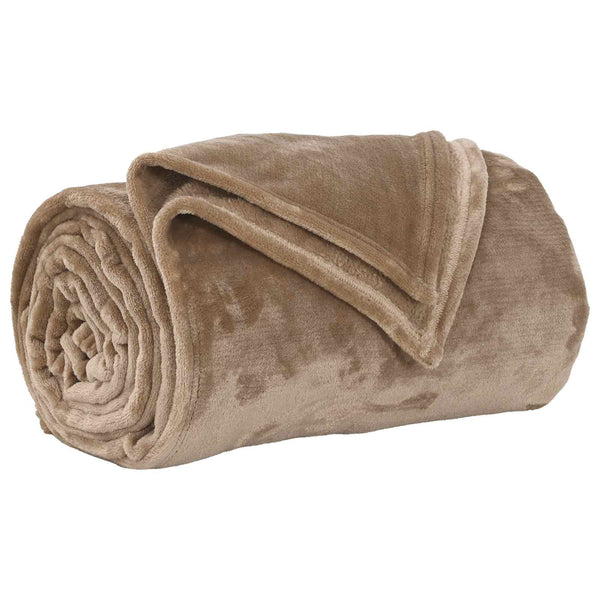 Kamel Fleece Überwurfdecke 130x150cm