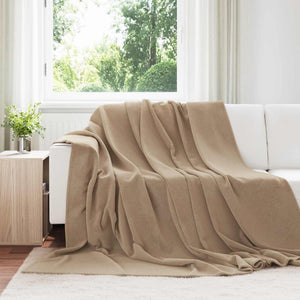 Kamel Fleece Überwurfdecke 240x270 cm