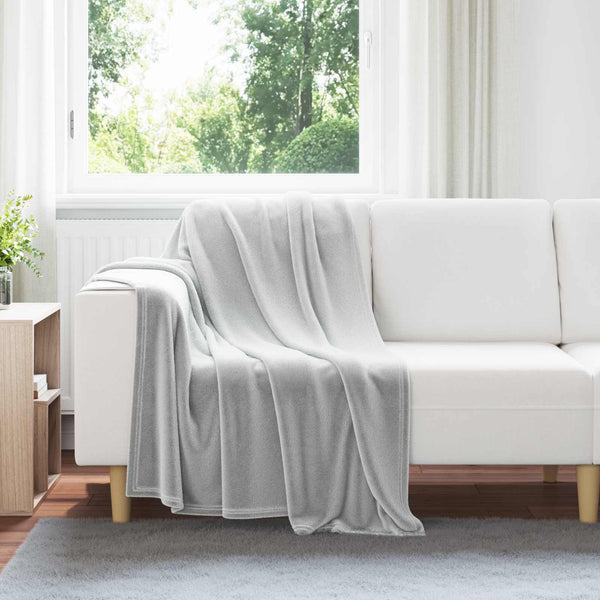 Graue Fleece-Decke 130 x 150 cm